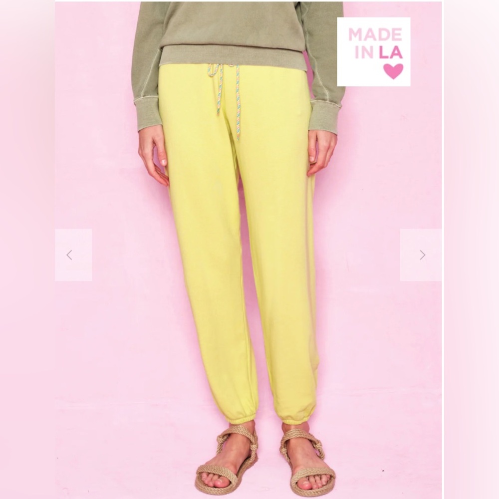 NWT Sundry jogger with rainbow cord in lime pop - size 1/Small